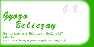 gyozo beliczay business card